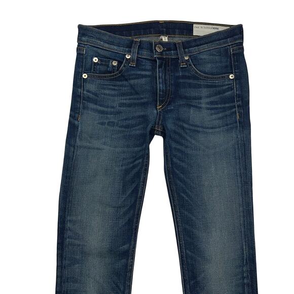 Rag & Bone Crop Jean 27.5" Inseam Alderly Wash Whiskering W1510K520 Size 24 - Picture 2 of 13